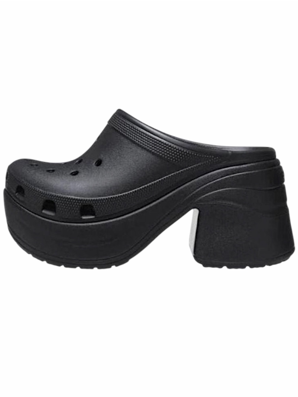 Crocs Siren Clog 208547 Black Platform Chunky Heel Mules Men's 11 / Women's 13 - Picture 3 of 10